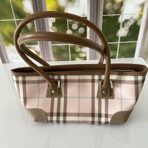 Burberry pink plaid shoulder bag